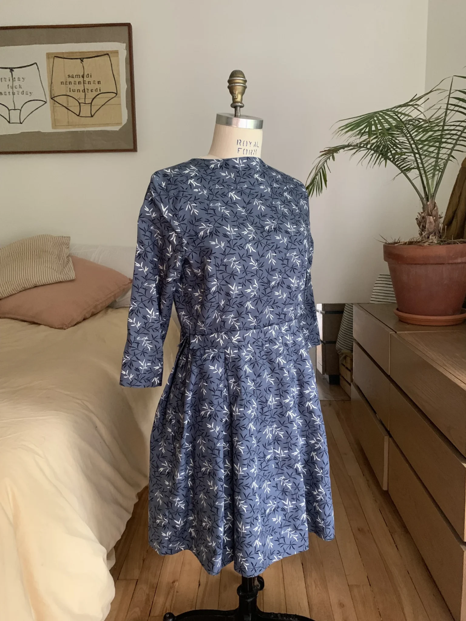 Featured image for Tone-on-tone foliage dress