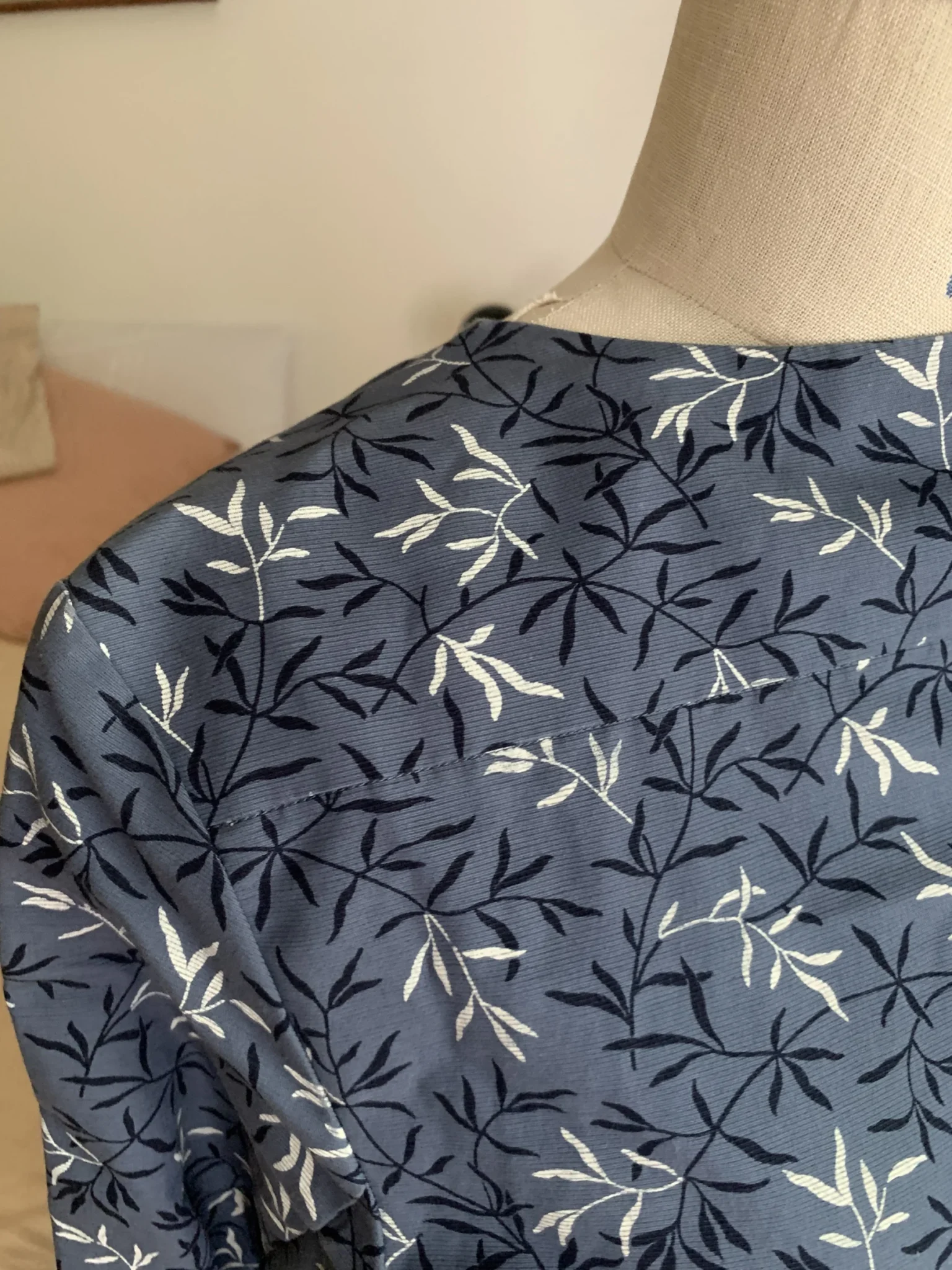Image for Tone-on-tone foliage dress