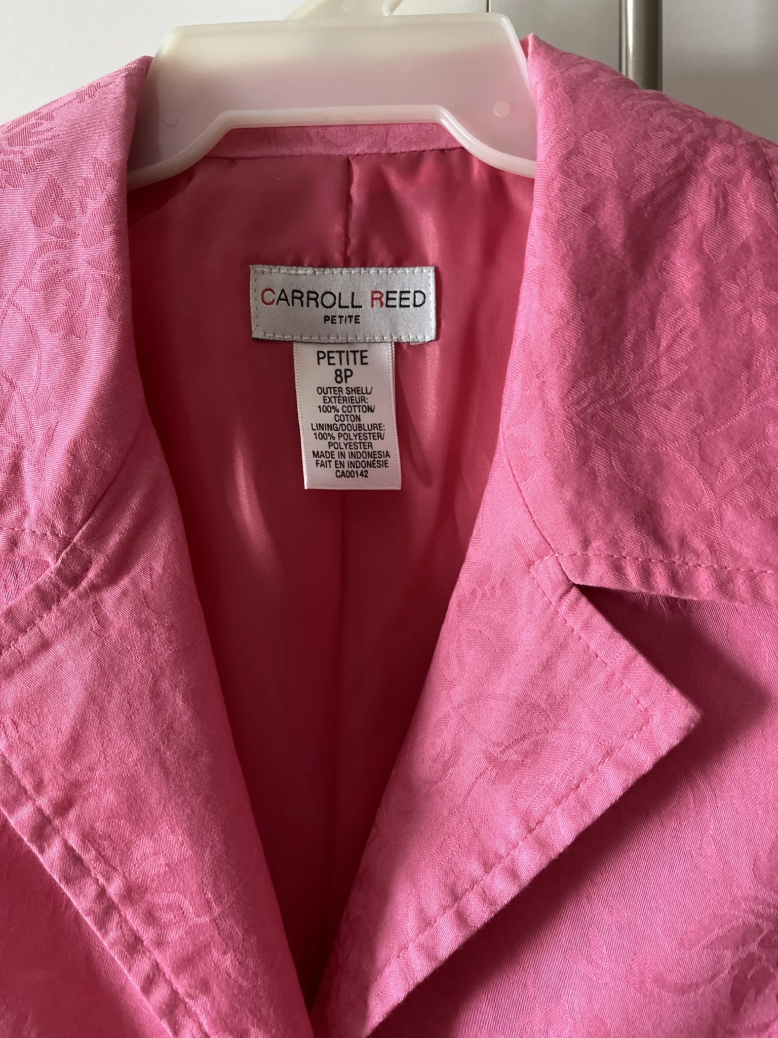 Image for Veston court rose - Carroll Reed -Petite  100% coton