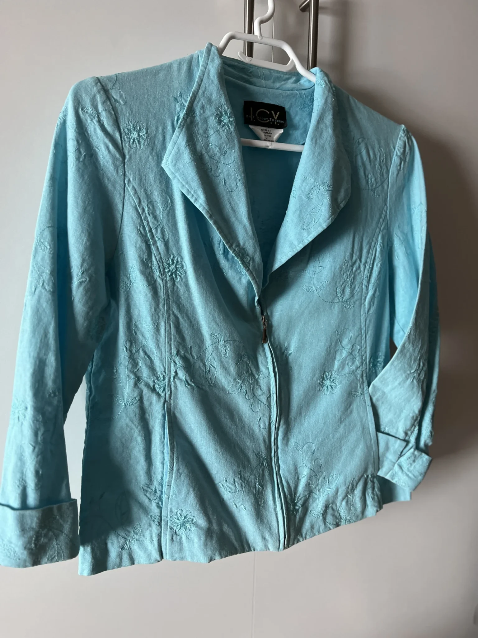 Featured image for Blue jacket 55% linen - IGY by texport trading