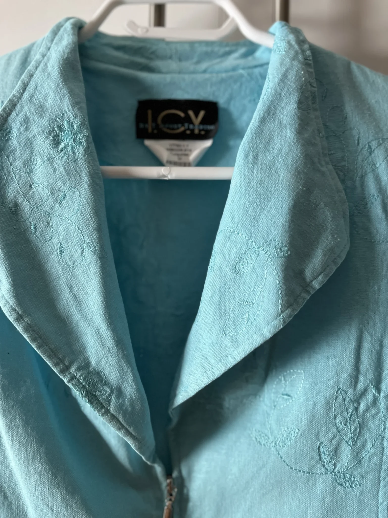 Image for Blue jacket 55% linen - IGY by texport trading
