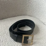 Thumbnail for Ceinture cuir noir – boucle dorée - 100% cuir