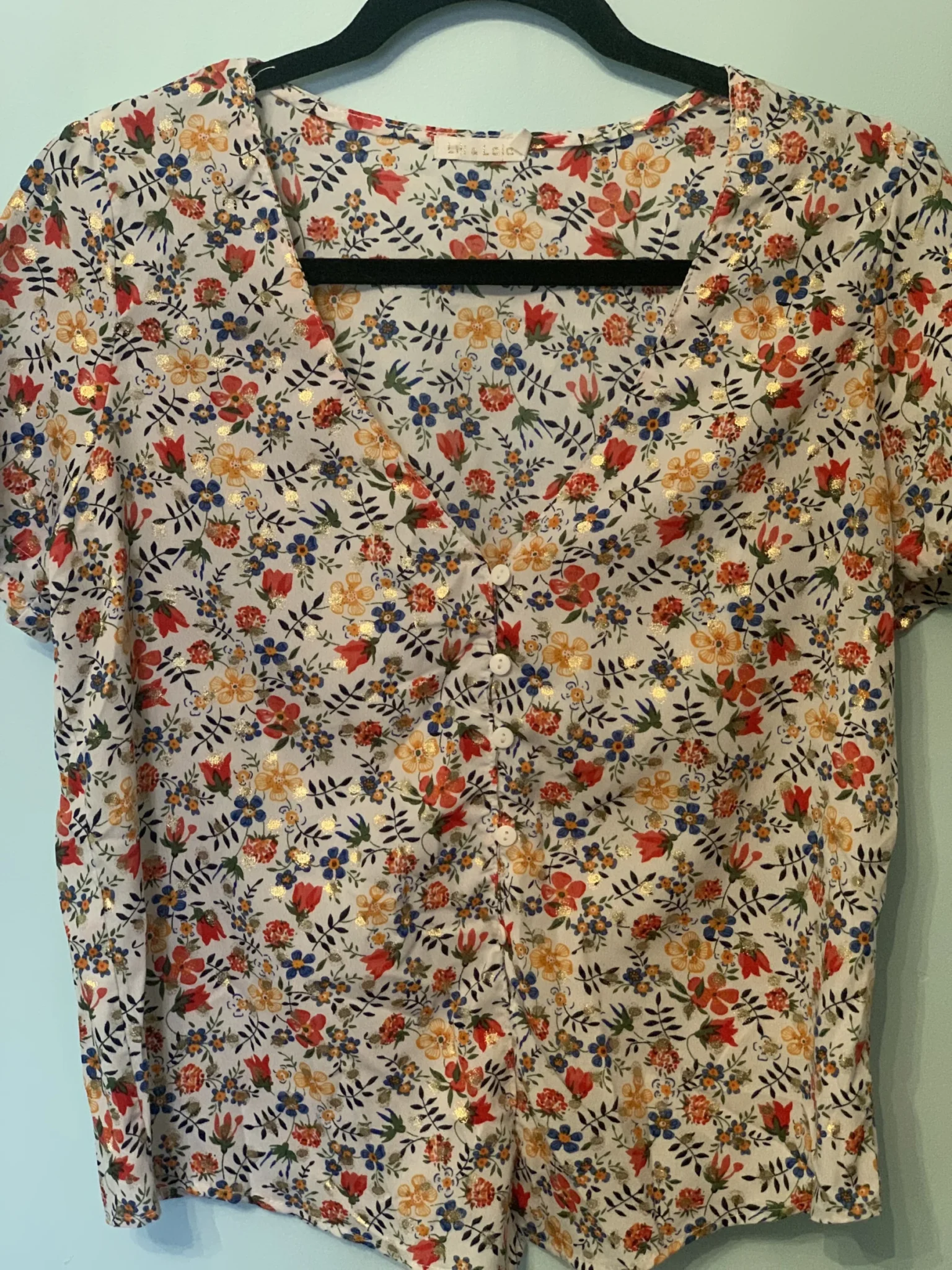 Image for Blouse fleurie, col en V