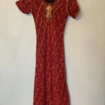 Featured thumbnail for Robe Bourgonne à Motifs Or