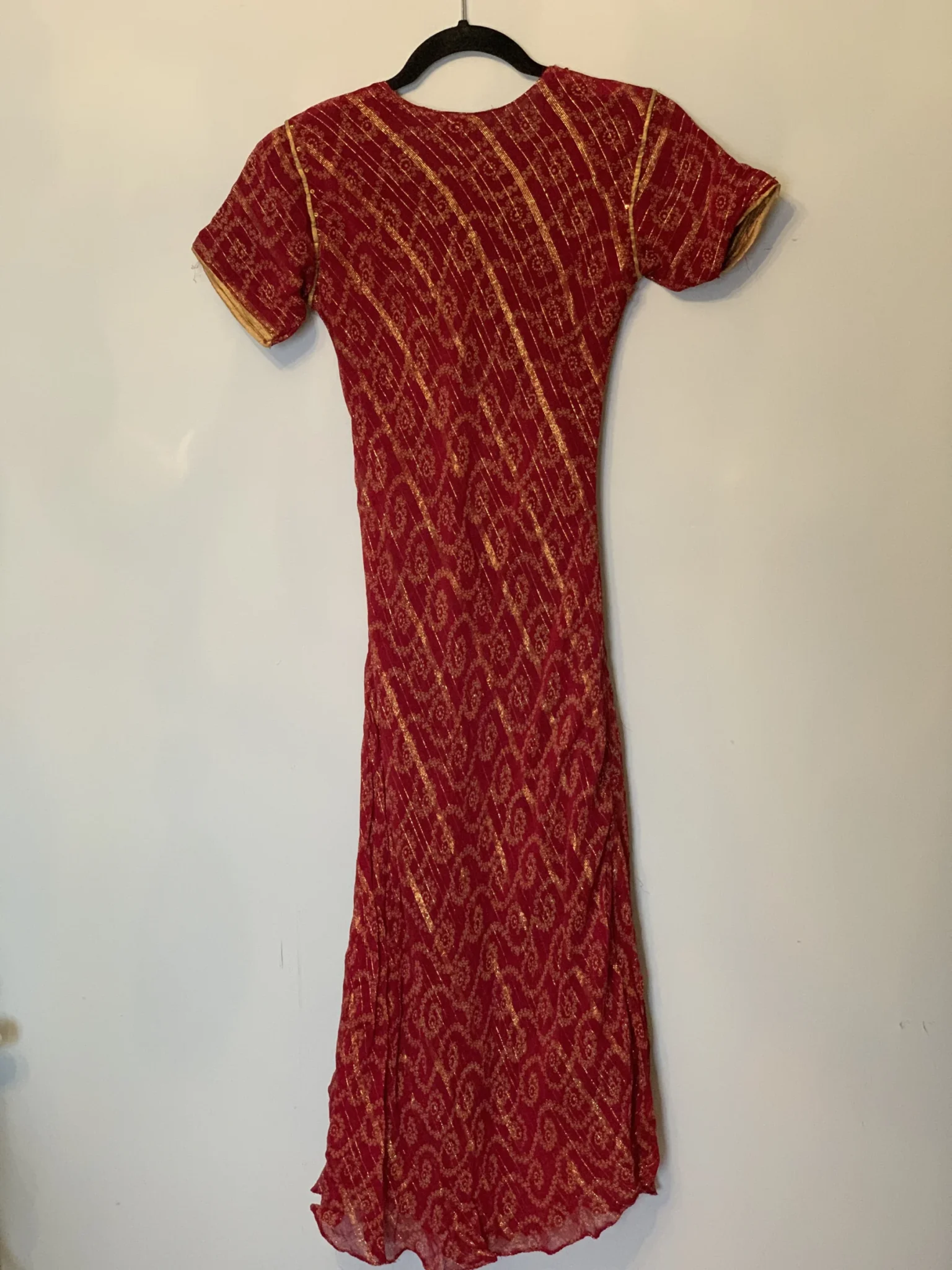 Image for Robe Bourgonne à Motifs Or