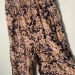 Thumbnail for Pantalon Fleuri Bleu et Or