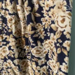 Thumbnail for Pantalon Fleuri Bleu et Or