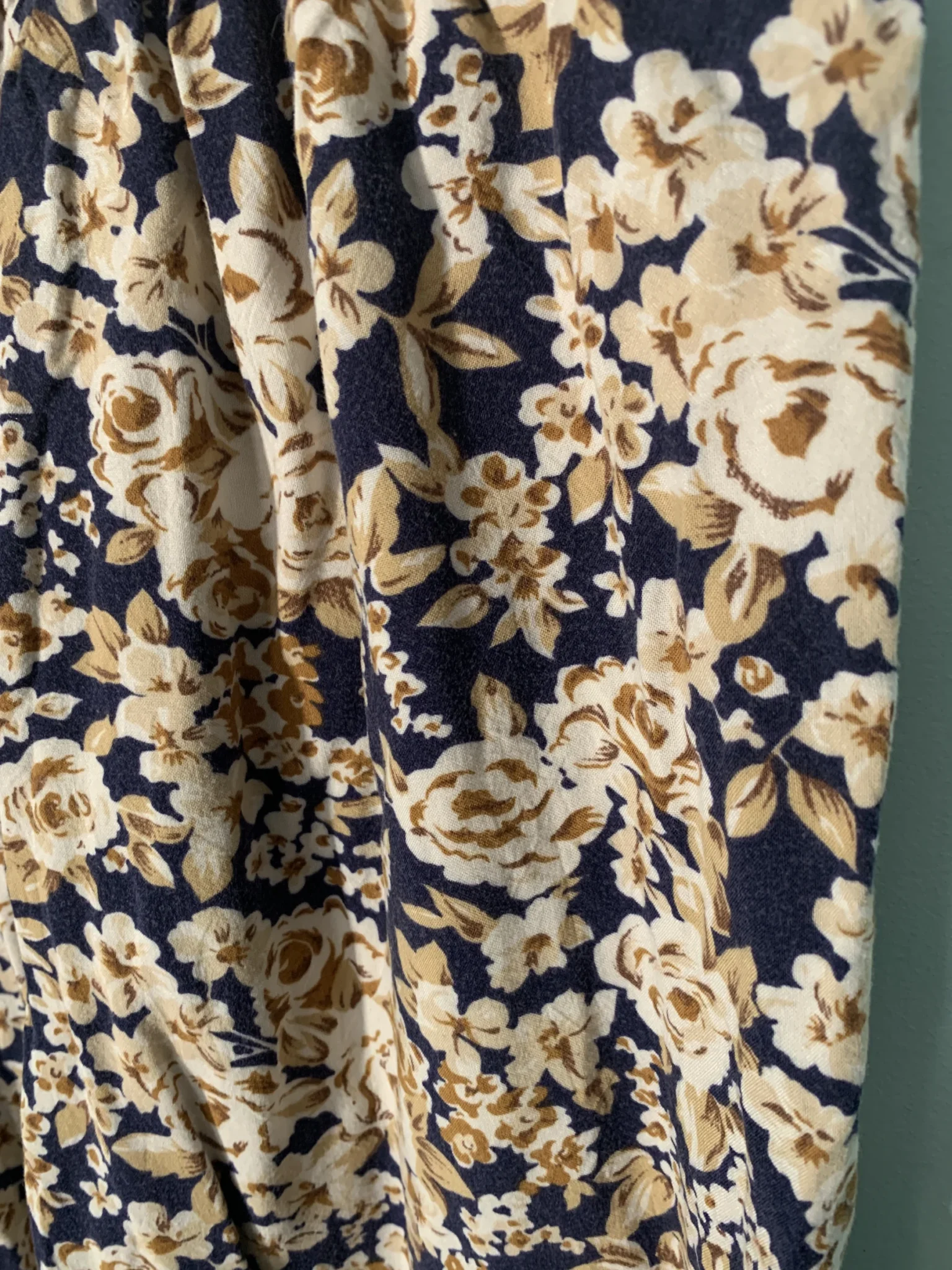 Image for Pantalon Fleuri Bleu et Or