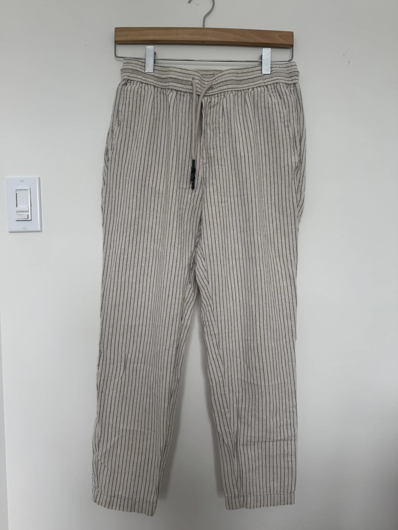 Featured image for Pantalon Cotton/Lin à rayures