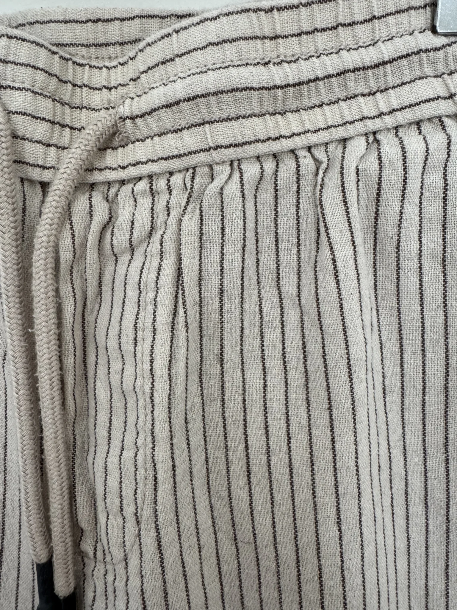 Image for Pantalon Cotton/Lin à rayures