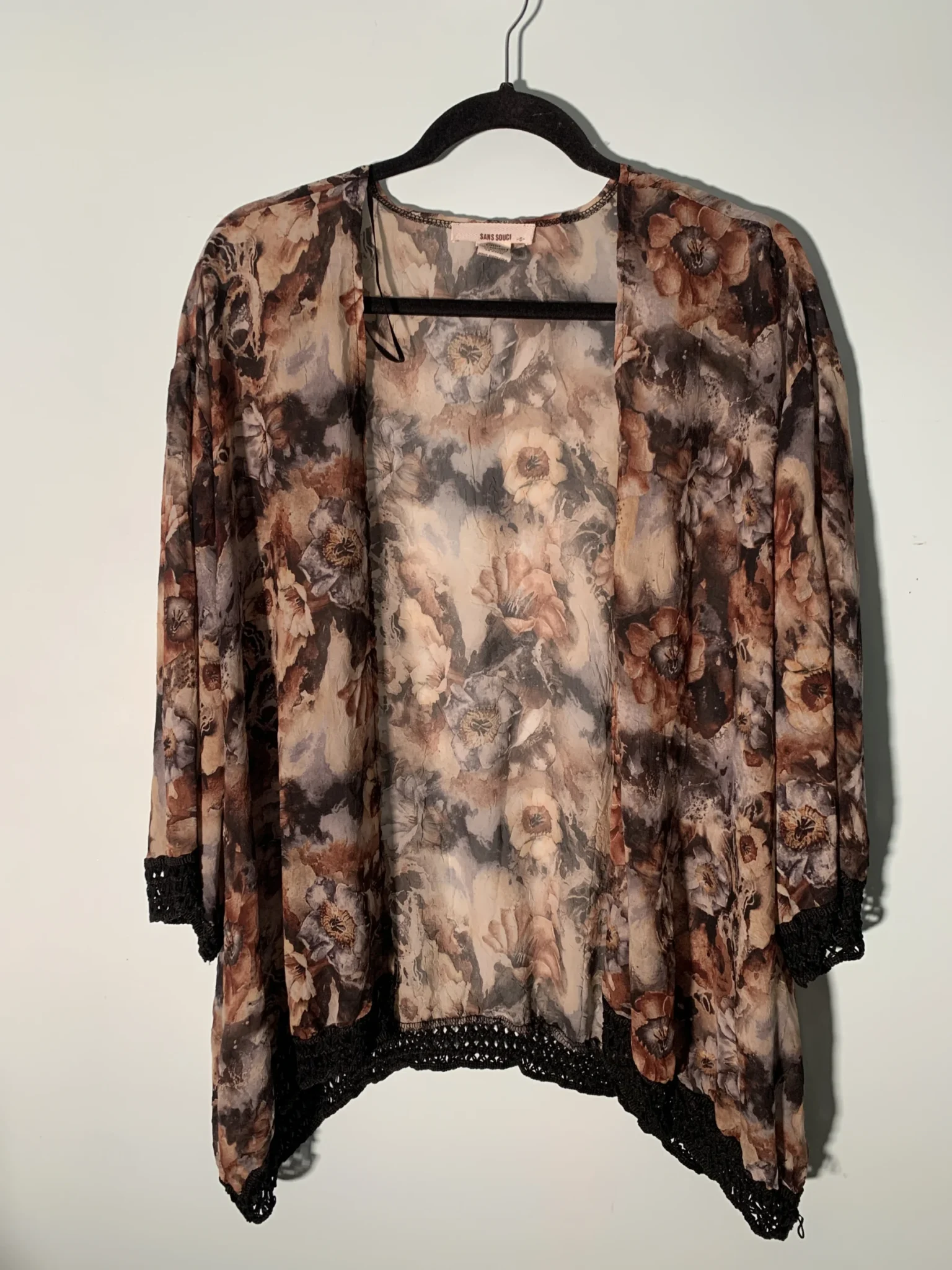 Featured image for Veste Translucide Marron à Motif