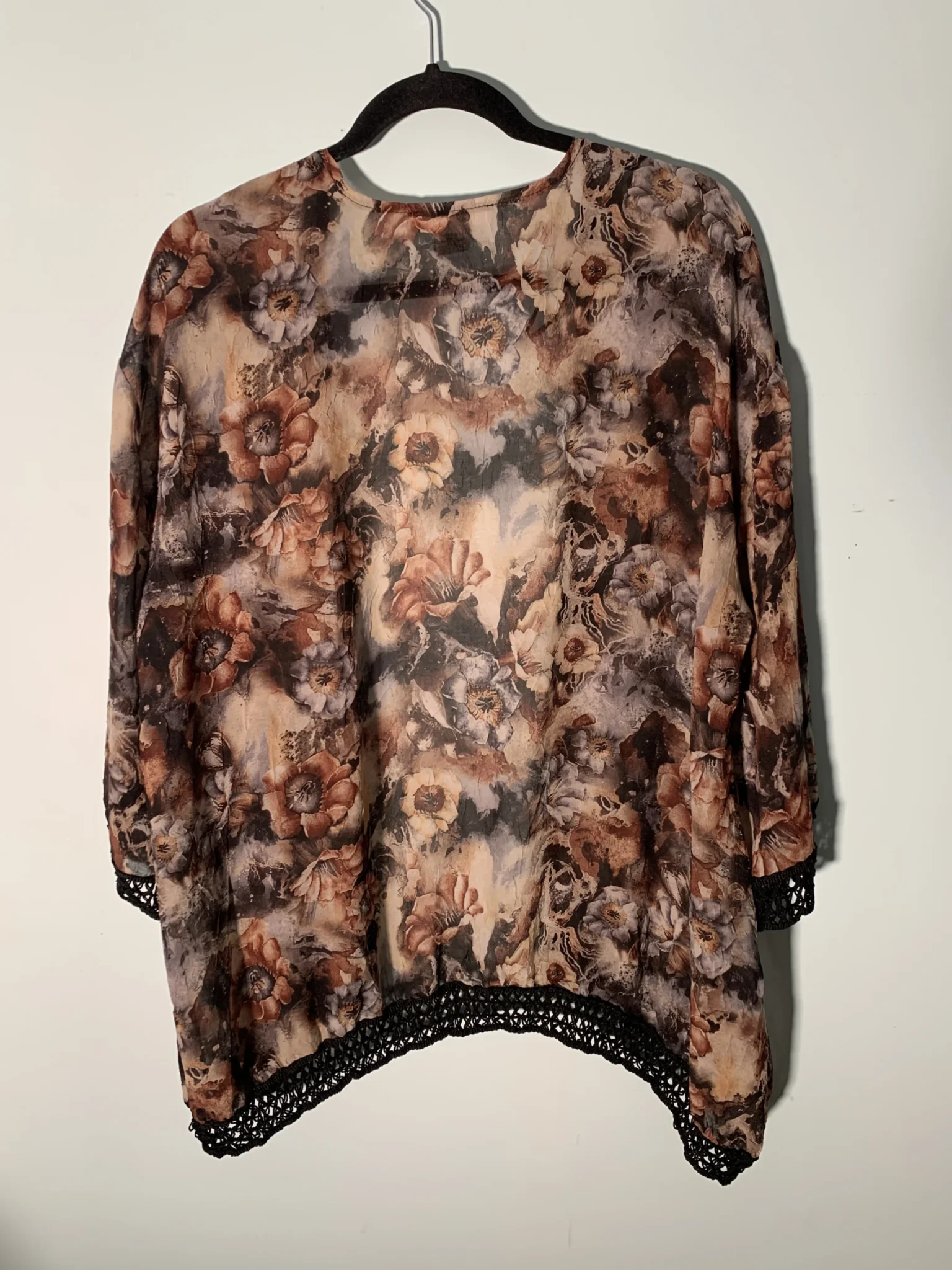 Image for Veste Translucide Marron à Motif