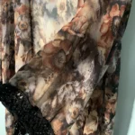Thumbnail for Veste Translucide Marron à Motif
