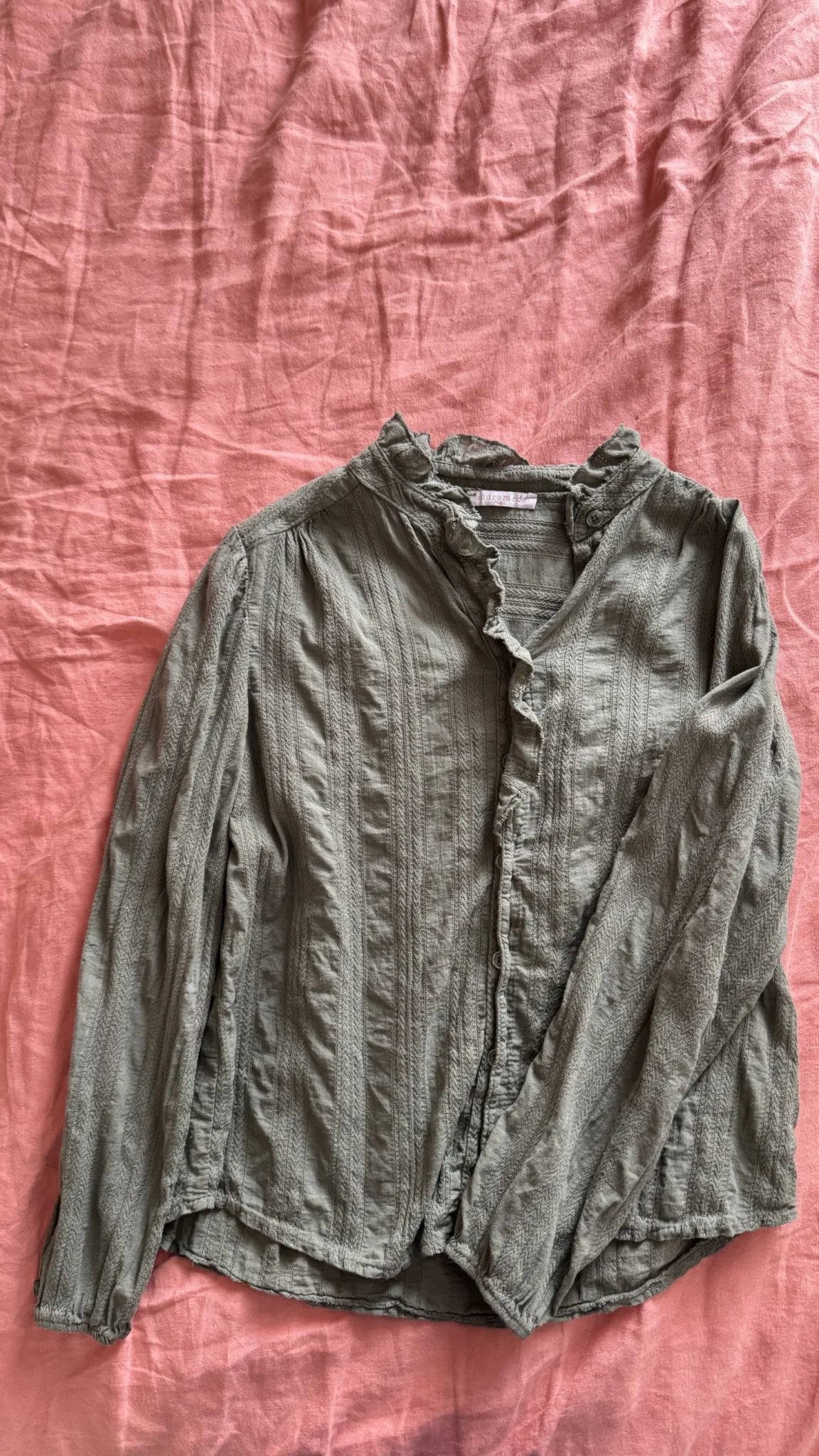Image for Blouse verte brodée