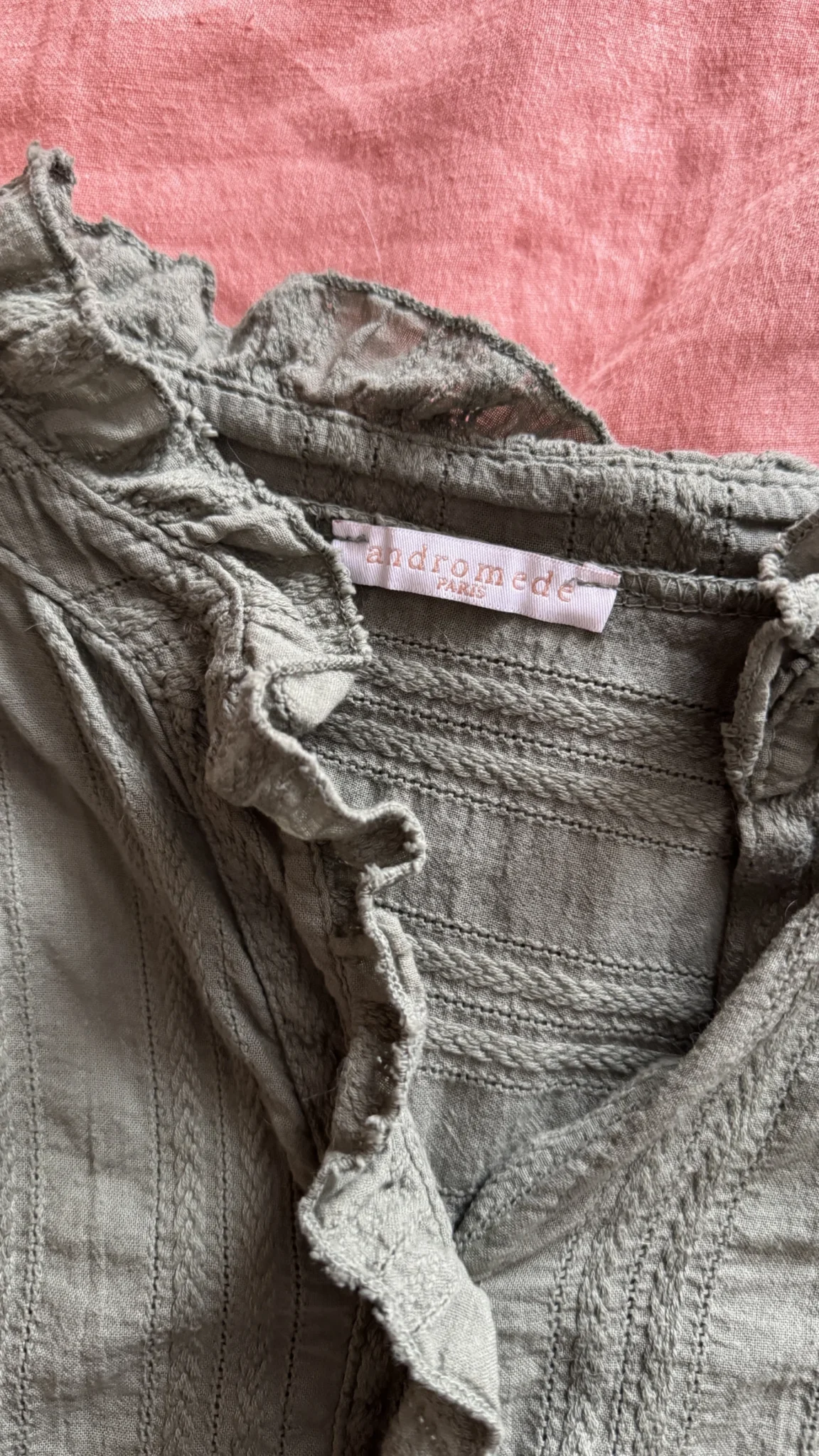 Image for Blouse verte brodée