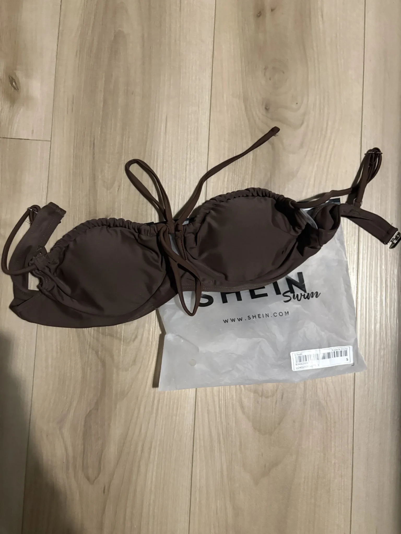 Featured image for Haut maillot bain brun NEUF