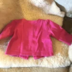 Thumbnail for Veste cardigan rose fuchsia coton ouaté bébé fille 6