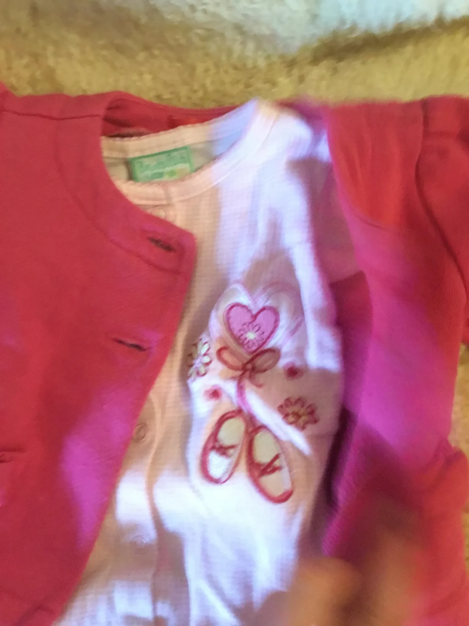 Image for Veste cardigan rose fuchsia coton ouaté bébé fille 6