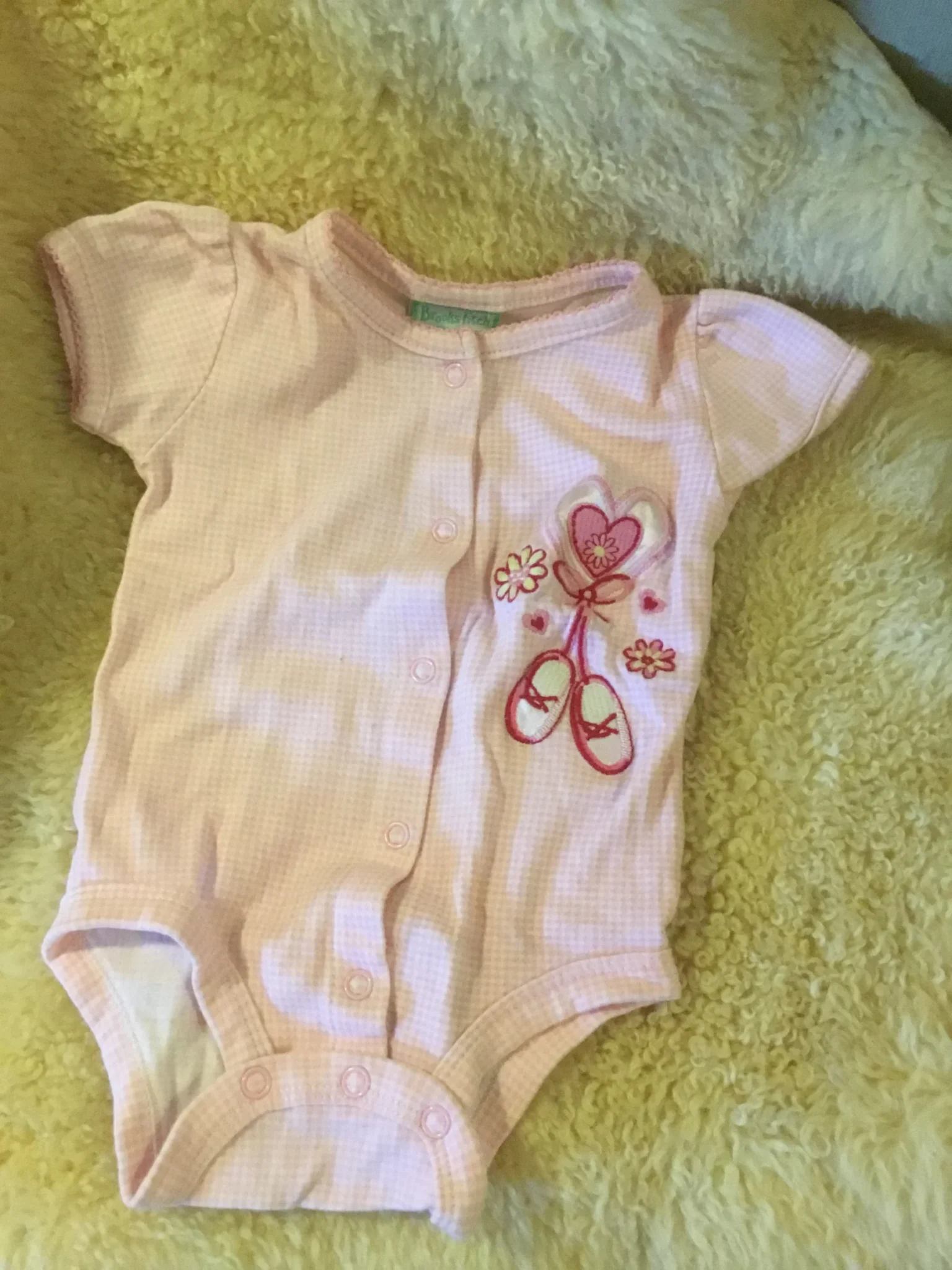 Image for Cache couche rose ballet ballerine bébé fille 6-9