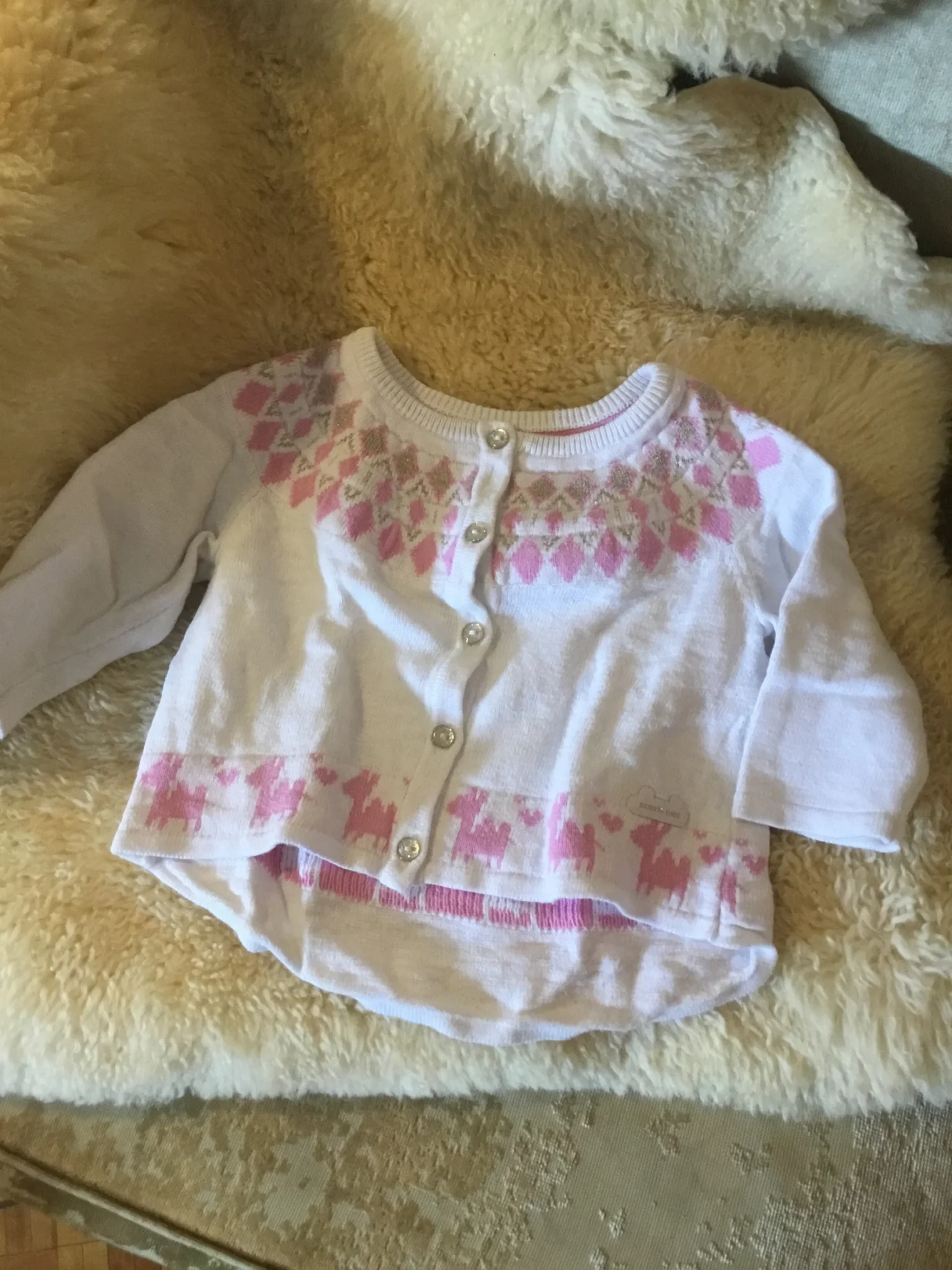 Image for Veste cardigan tricot de fin coton souris mini bébé fille 6