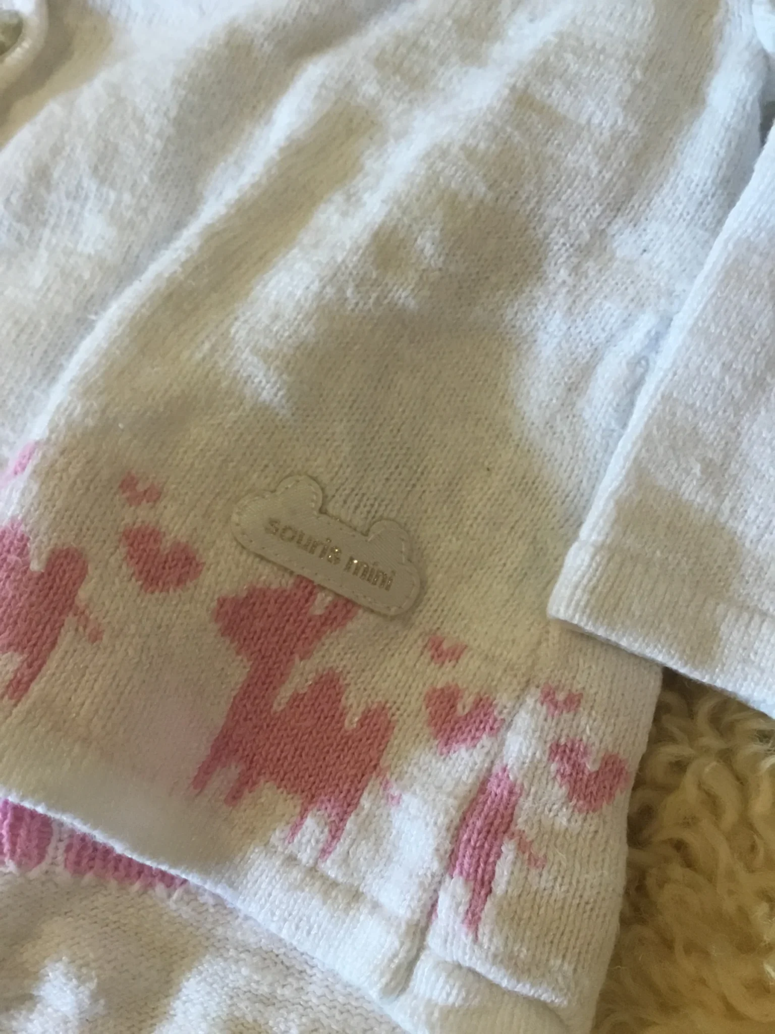 Image for Veste cardigan tricot de fin coton souris mini bébé fille 6