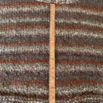 Thumbnail for Short striped red mauve poncho