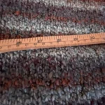 Thumbnail for Short striped red mauve poncho