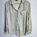 Featured thumbnail for Lightweight shirt in faded green rayon