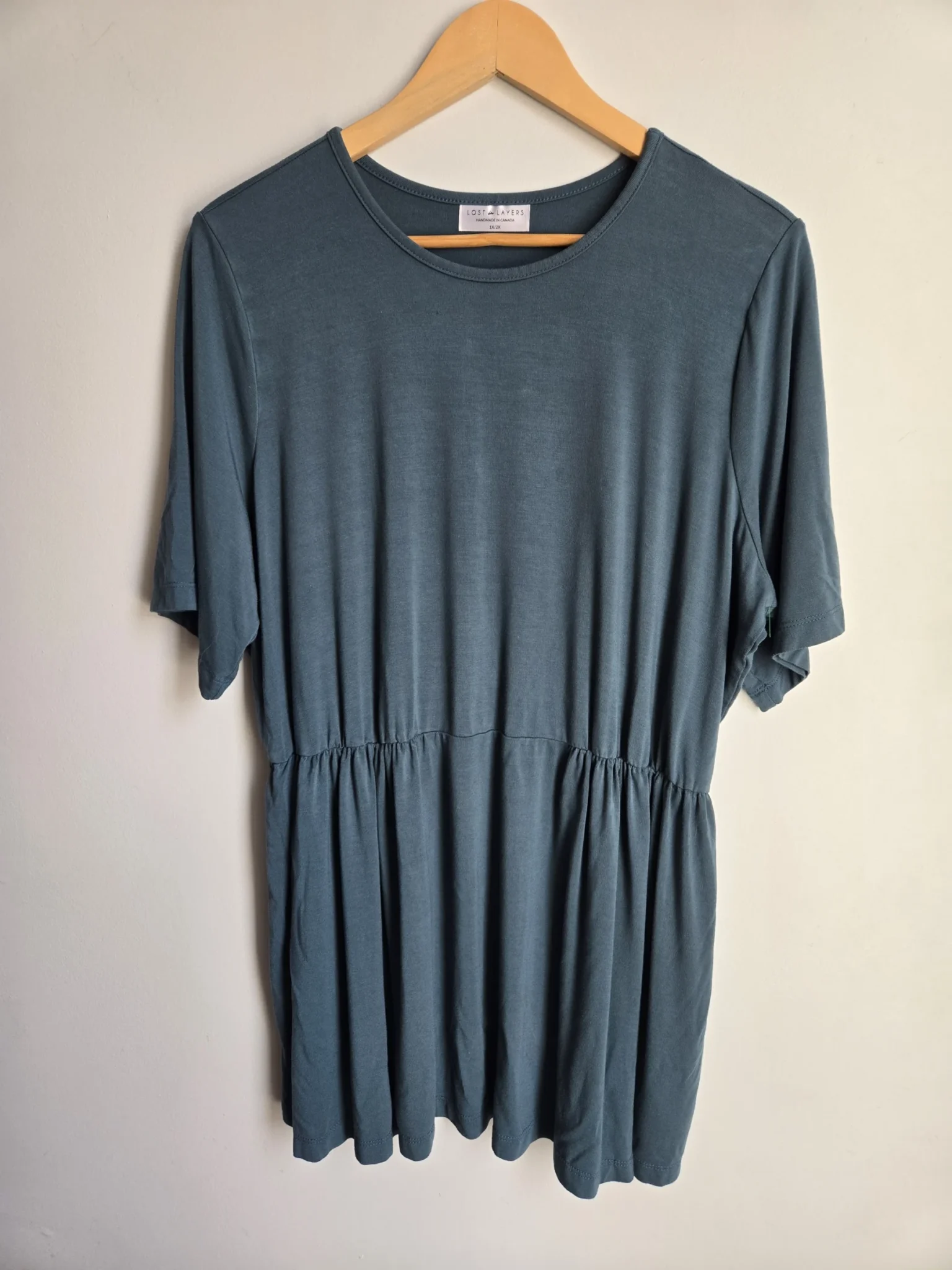 Featured image for Teal bamboo rayon dress Lost in Layers