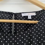 Thumbnail for Black blouse with white polka dots