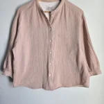 Featured thumbnail for Powder pink top in textured cotton