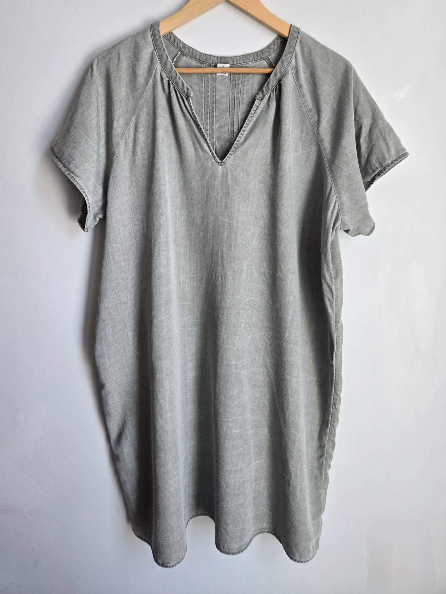 Featured image for Sage green straight dress in Tencel