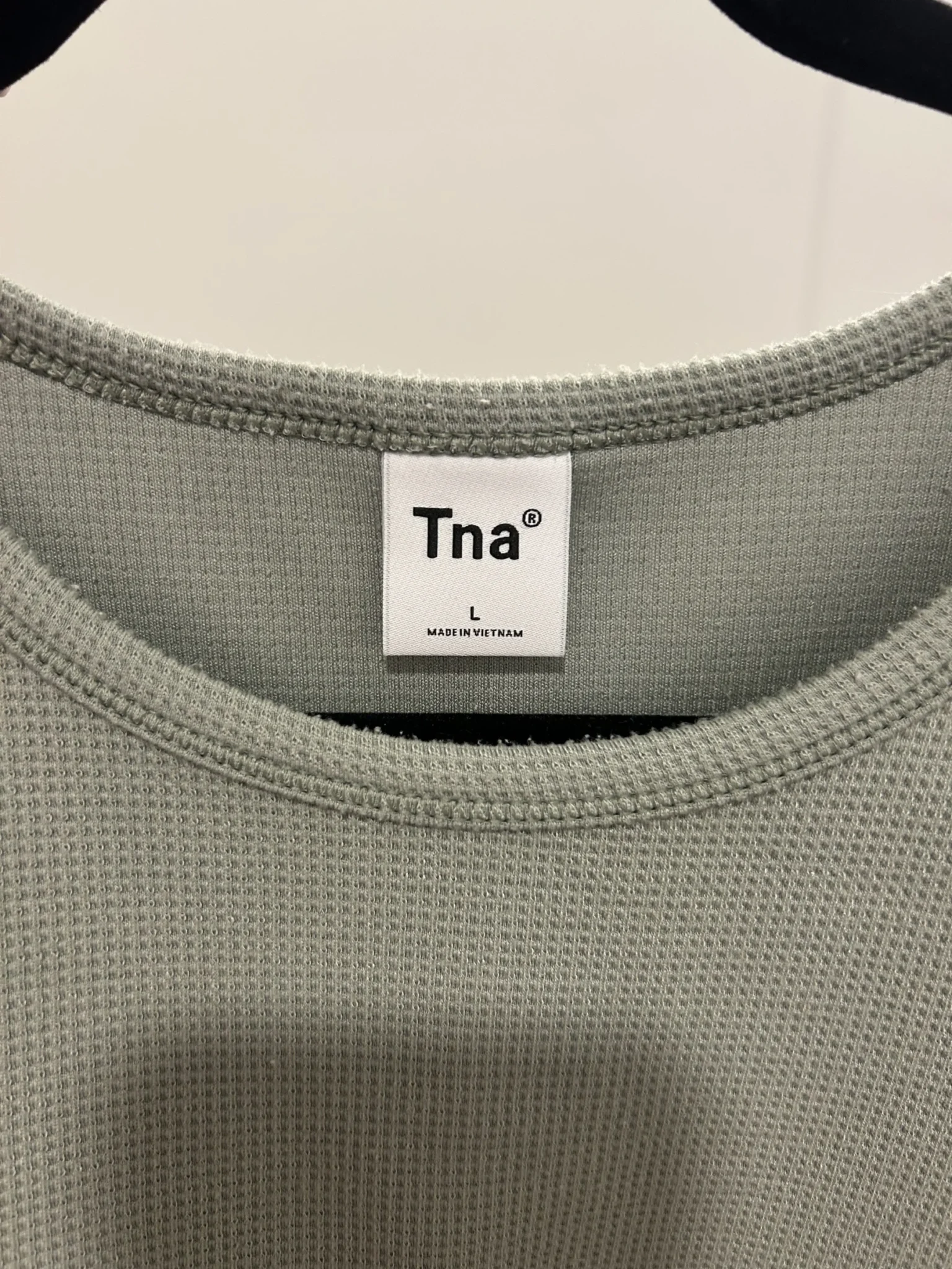 Image for T-shirt crop TNA vert sauge
