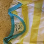 Thumbnail for Cache couche rayé jaune bébé unisexe 6-9