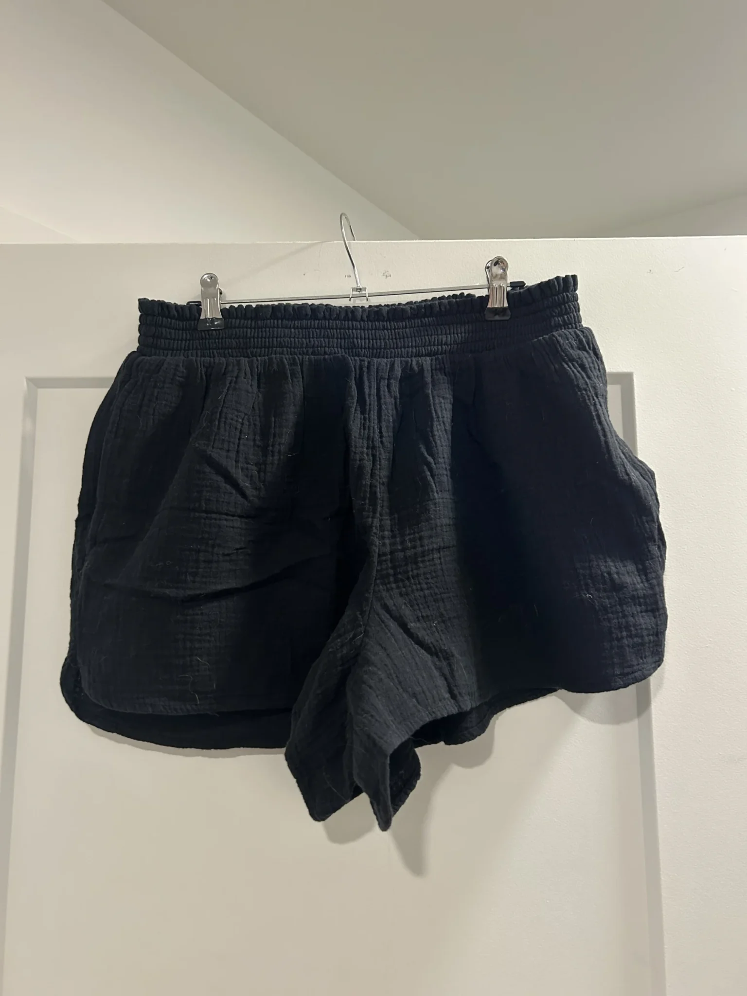 Image for Shorts effet lin noires