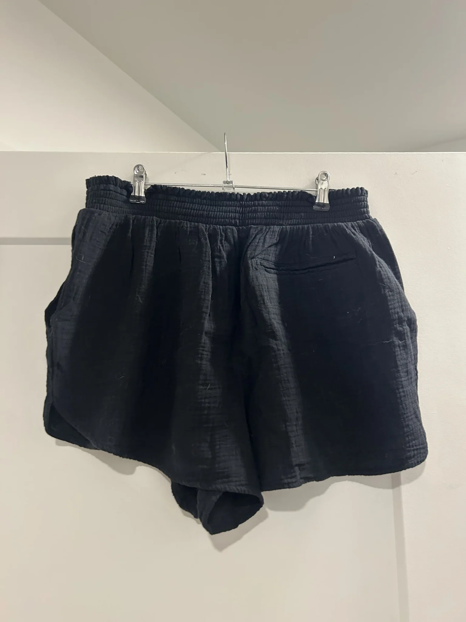 Image for Shorts effet lin noires