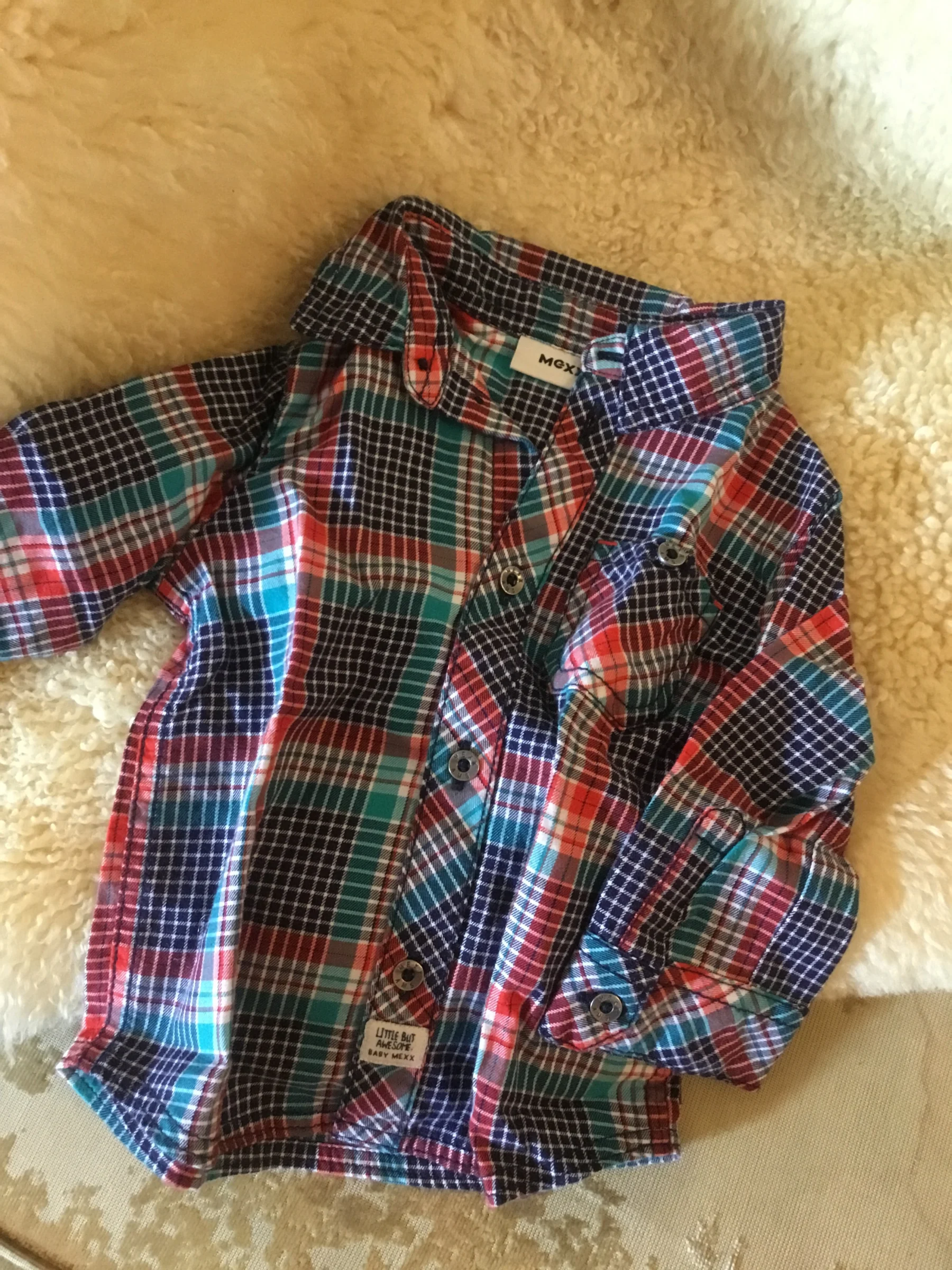 Chemise mexx fin carreaux bébé unisexe 6-9 Mexx seconde main