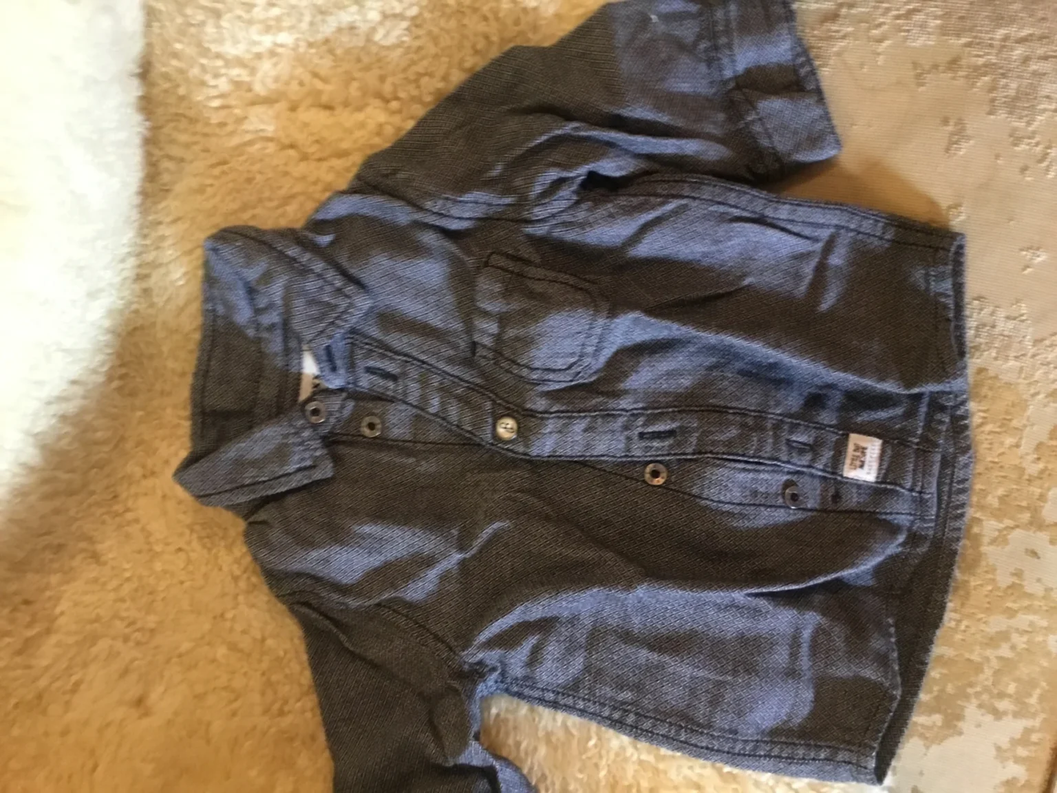 Featured image for Chemise bleu dénim (bleu-gris) chevrons mexx bébé unisexe 6-9