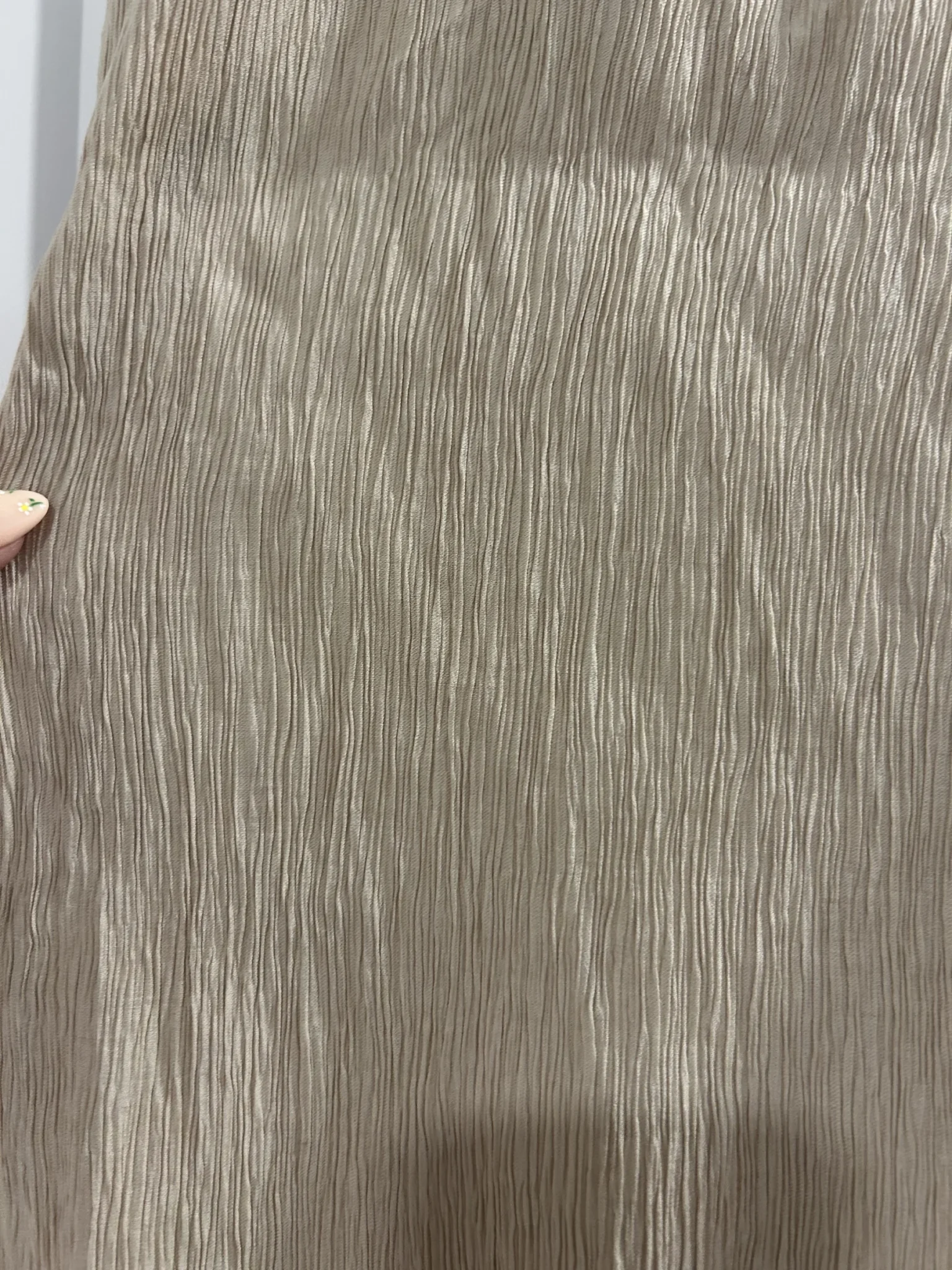 Image for Pantalon flowy beige texturé