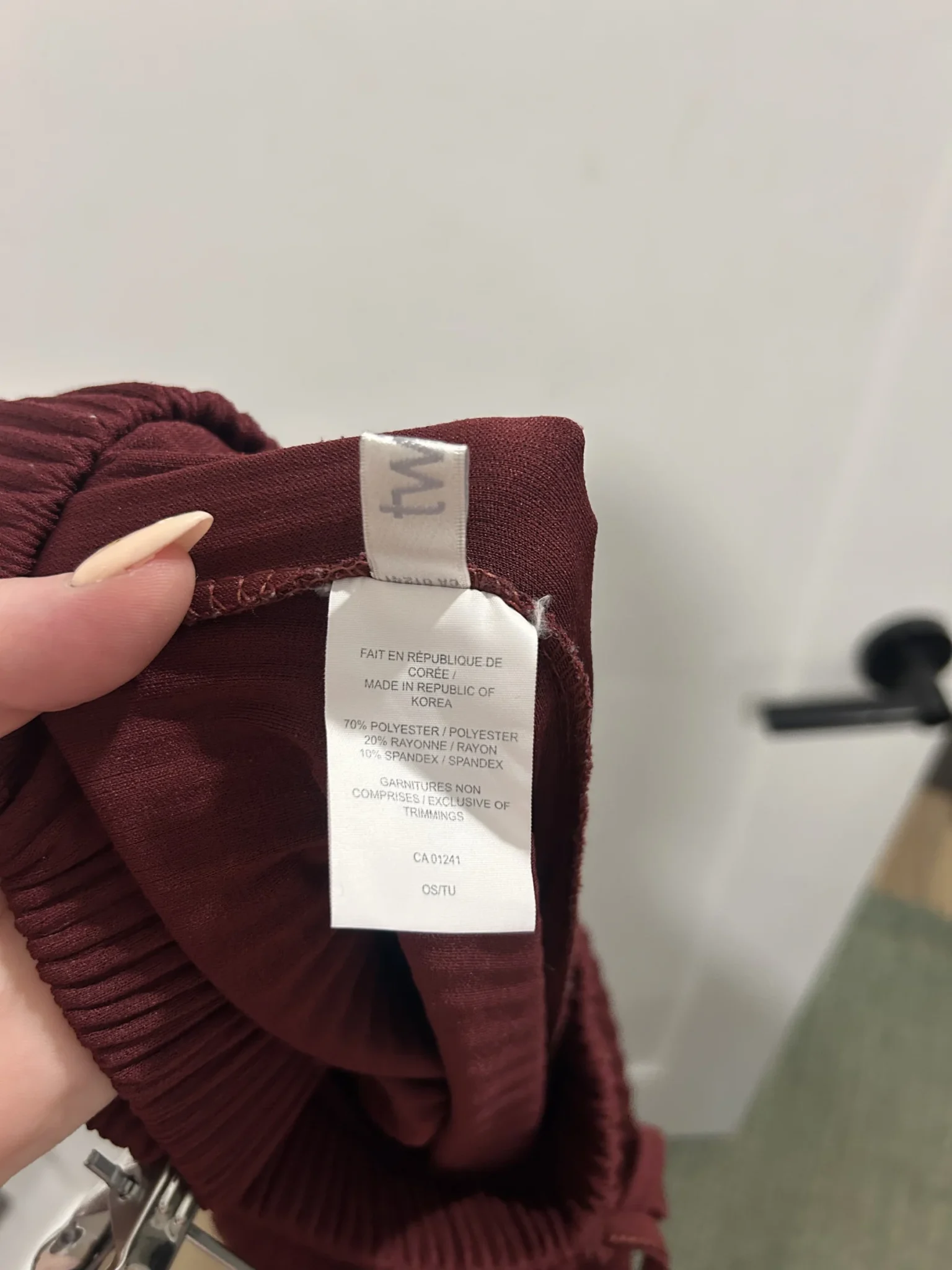 Image for Pantalon flowy rouge 7/8