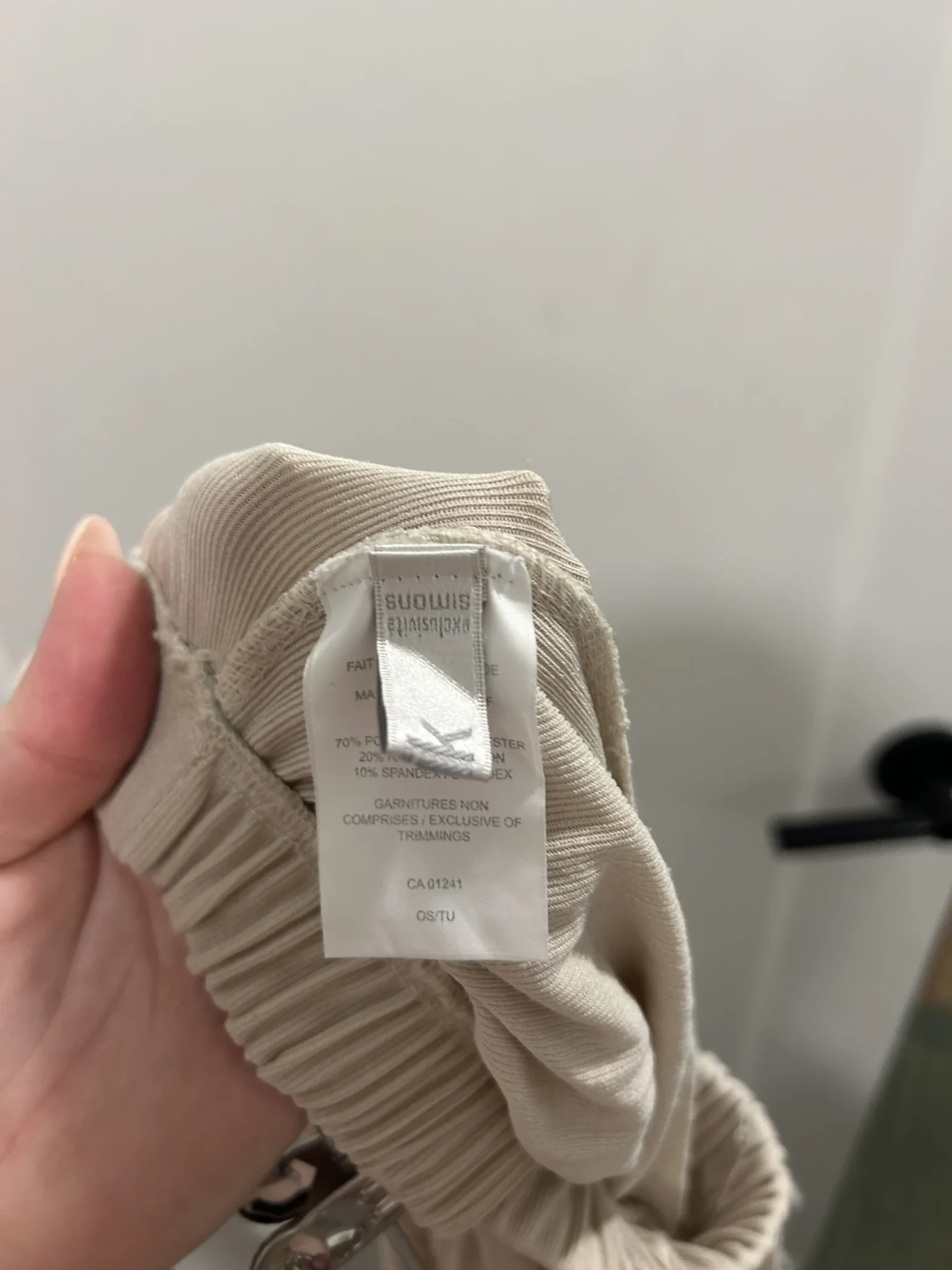 Image for 7/8 beige flowy trousers