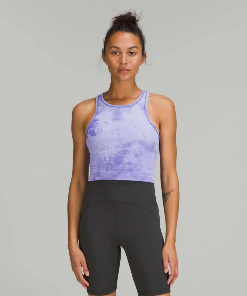 Featured image for Lululemon - purple cropped training camisole.