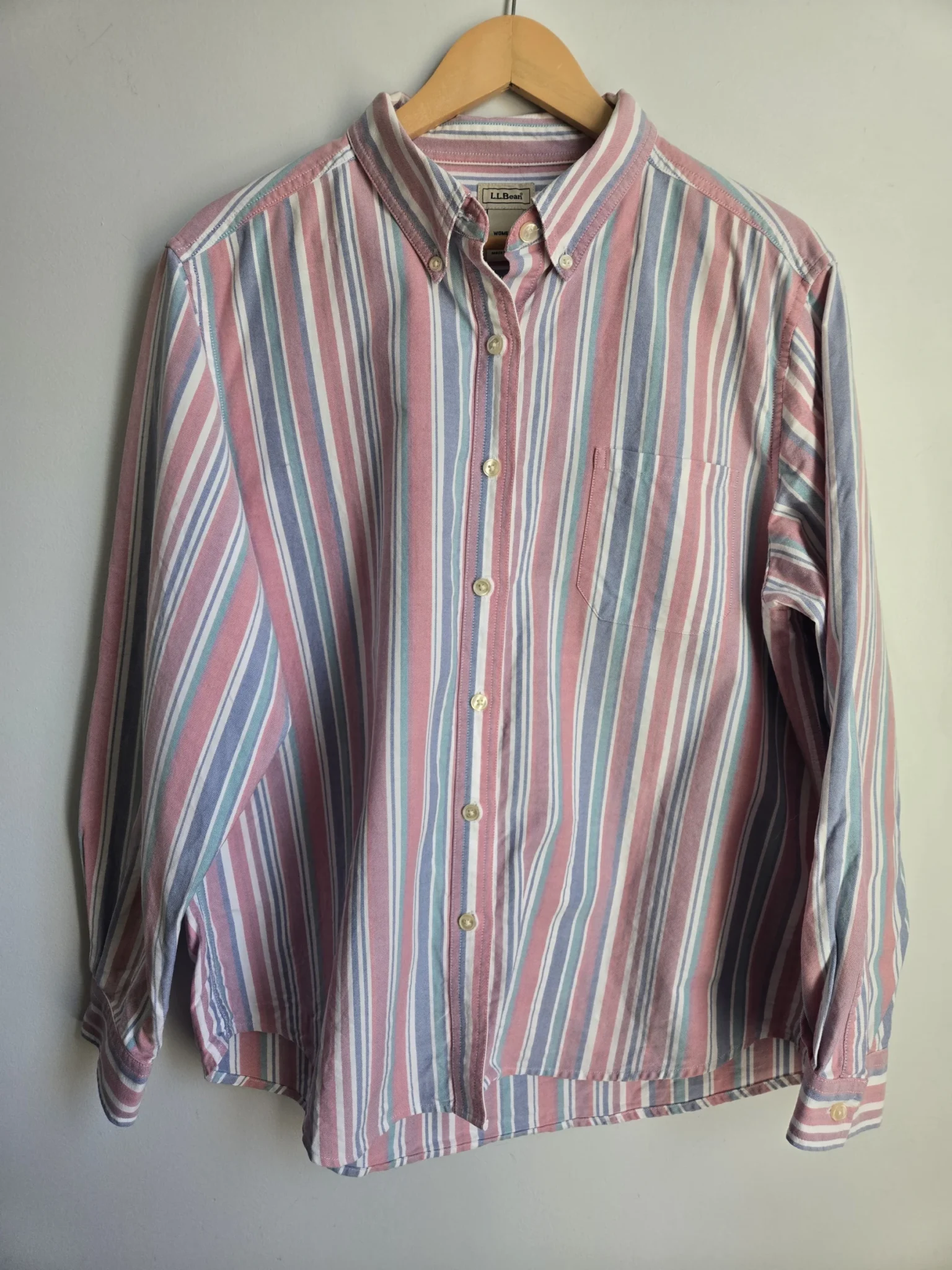 Featured image for Ll Bean 100% cotton striped shirt
