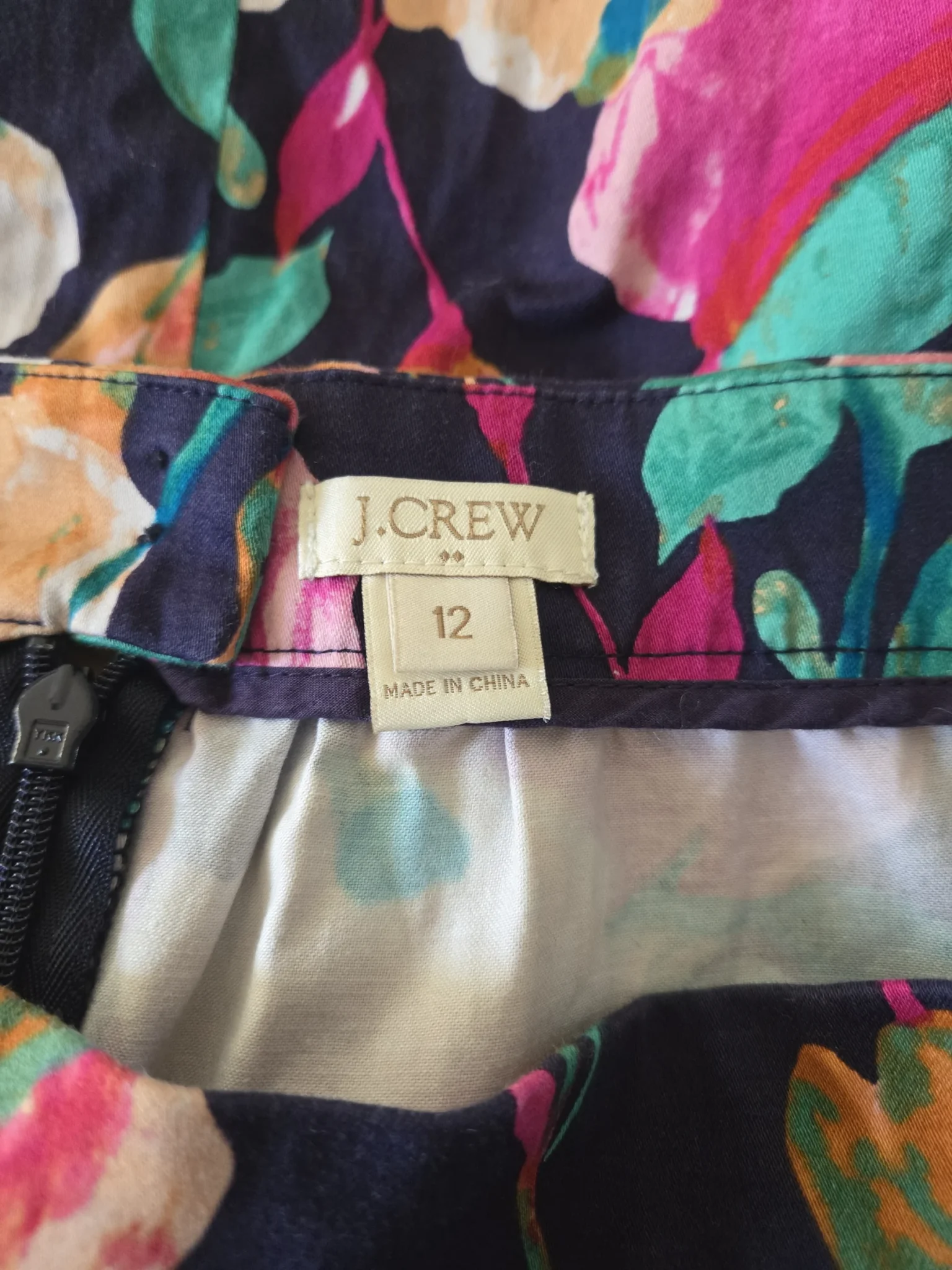 Image for JCrew floral cotton skirt