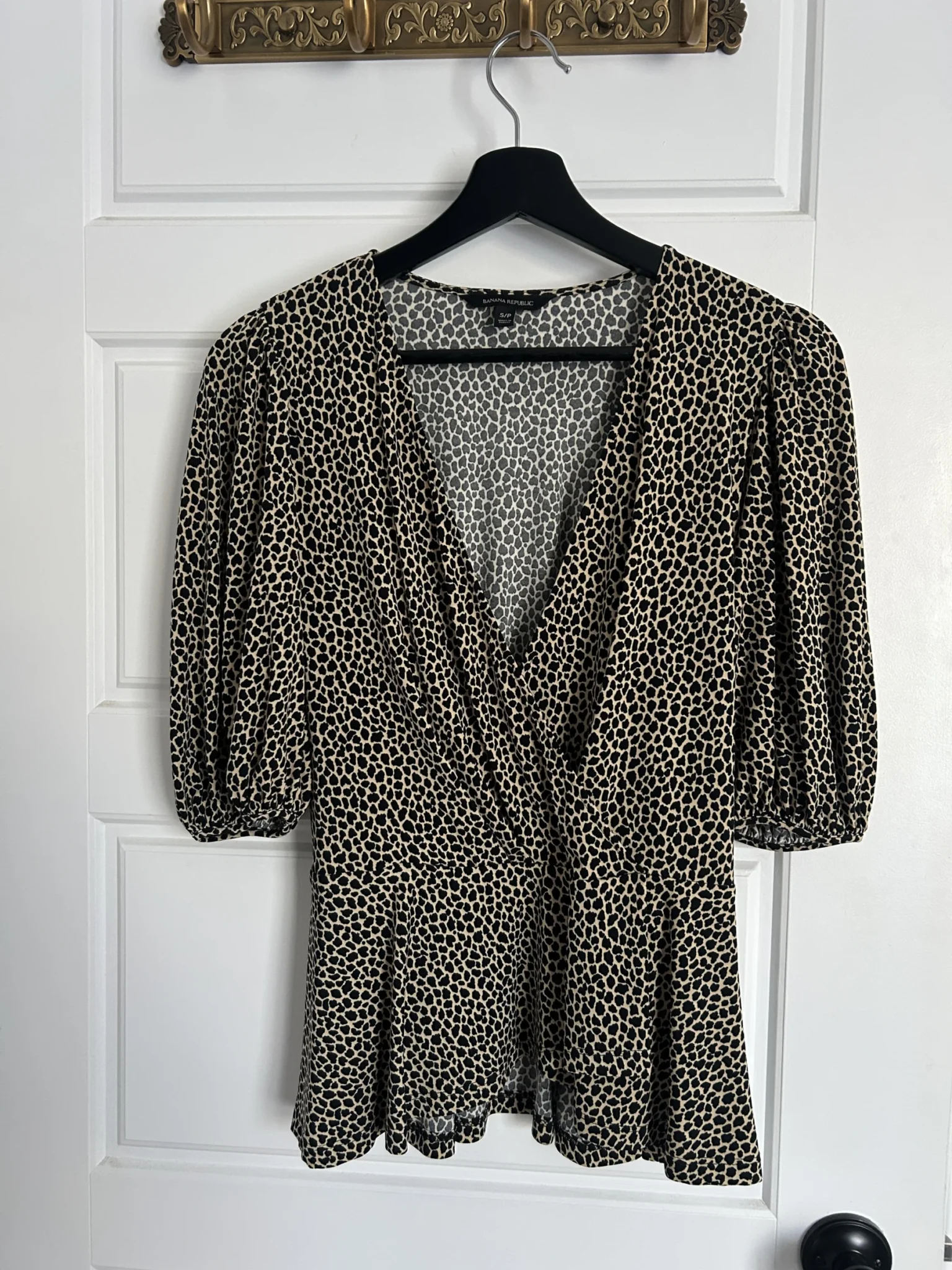 Featured image for Blouse basque léopard