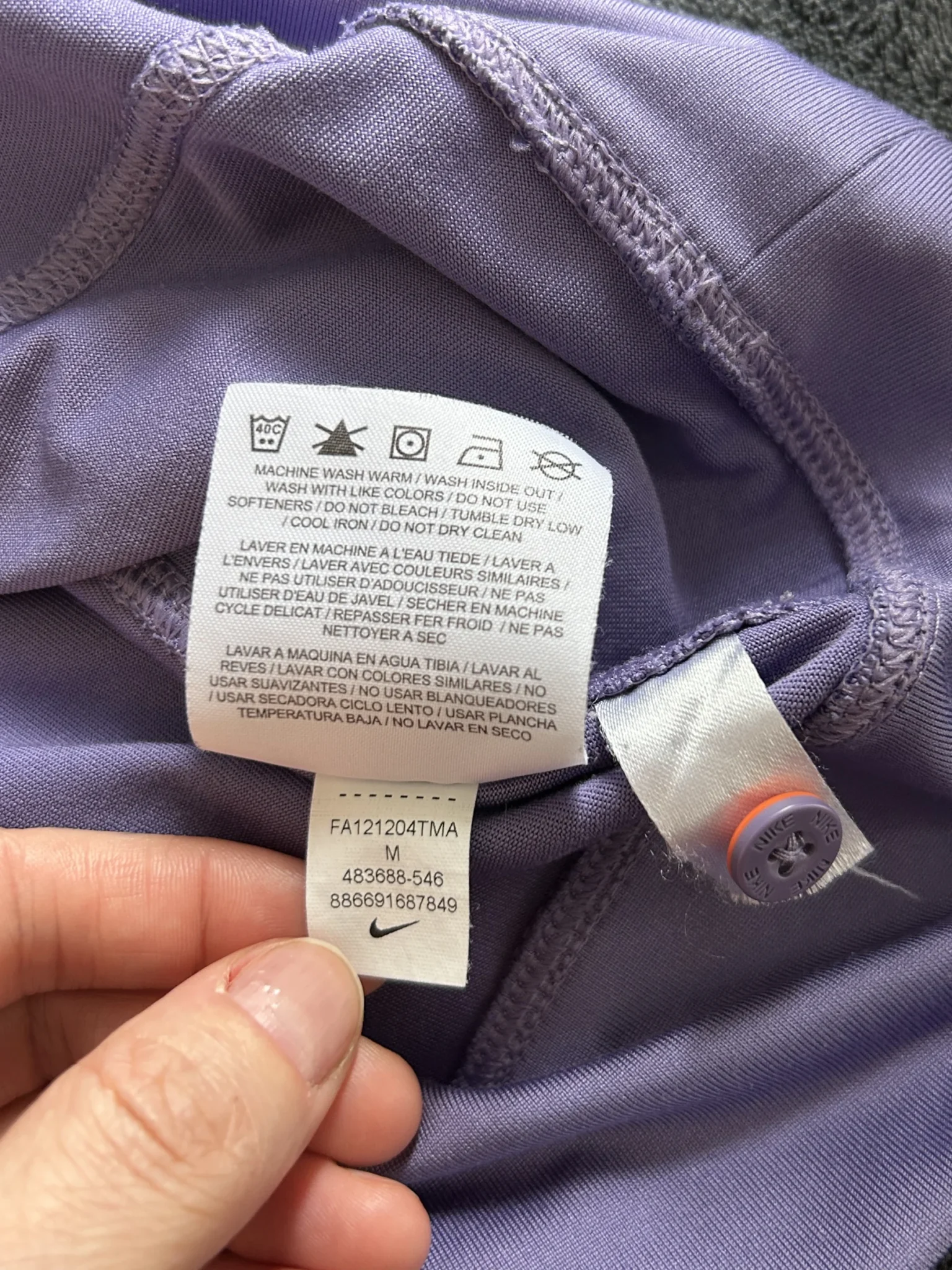 Image for Haut Nike Golf Dri-FIT à col montant – Lavande – Taille Médium