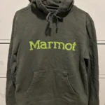 Featured thumbnail for Hoodie Marmot Vert Forêt – Logo Lime – Taille Small (P) – Très bon état