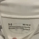 Thumbnail for Titre : Haut Under Armour HeatGear Compression – Blanc – Taille Médium (M)