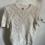 Featured thumbnail for Chandail coeurs ajourés tricot de coton