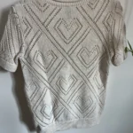 Thumbnail for Chandail coeurs ajourés tricot de coton